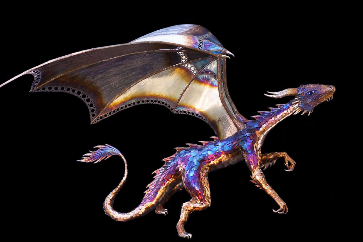 Metal Sculpture Dragon